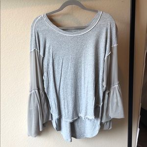 Grey Free People Long sleeve